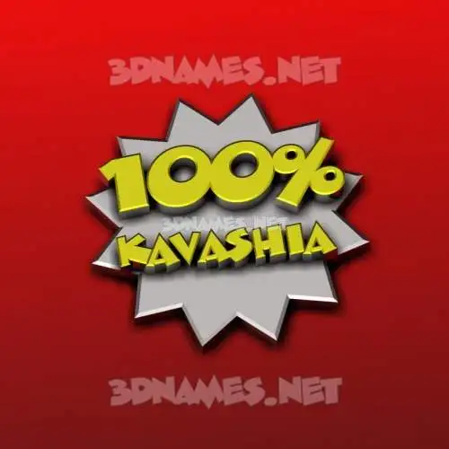 kavashia in 100 Percent style - 3D name wallpaper