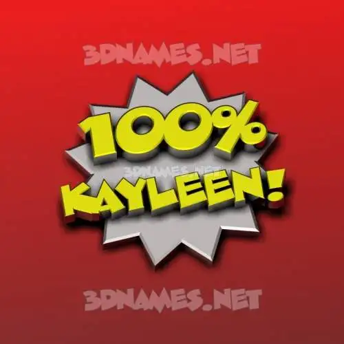 kayleen in 100 Percent style - 3D name wallpaper