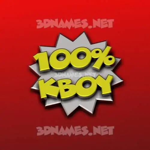 kboy in 100 Percent style - 3D name wallpaper kboy in 100 Percent style - 3D name wallpaper