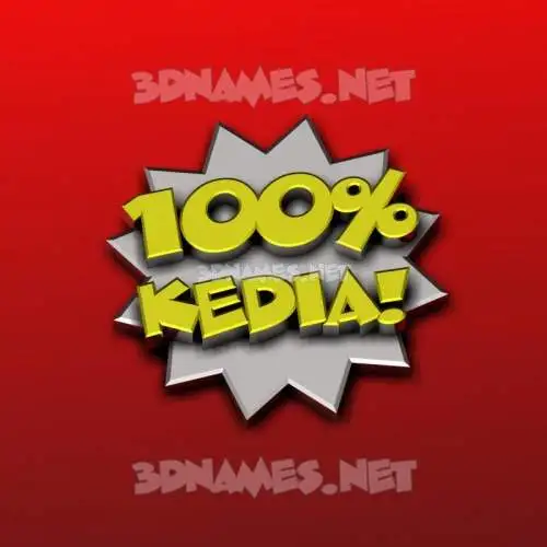 kedia in 100 Percent style - 3D name wallpaper