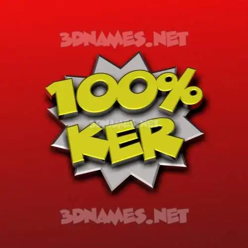 ker in 100 Percent style - 3D name wallpaper ker in 100 Percent style - 3D name wallpaper