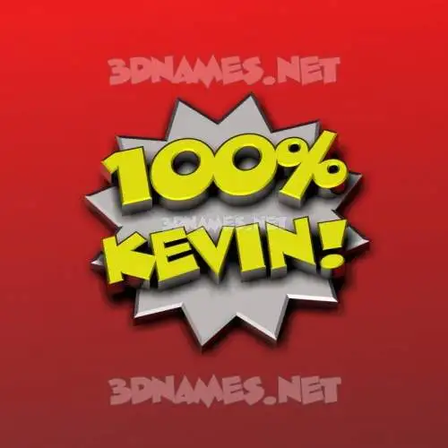 kevin in 100 Percent style - 3D name wallpaper