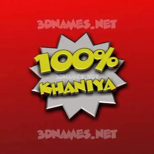 khaniya in 100 Percent style - 3D name wallpaper khaniya in 100 Percent style - 3D name wallpaper
