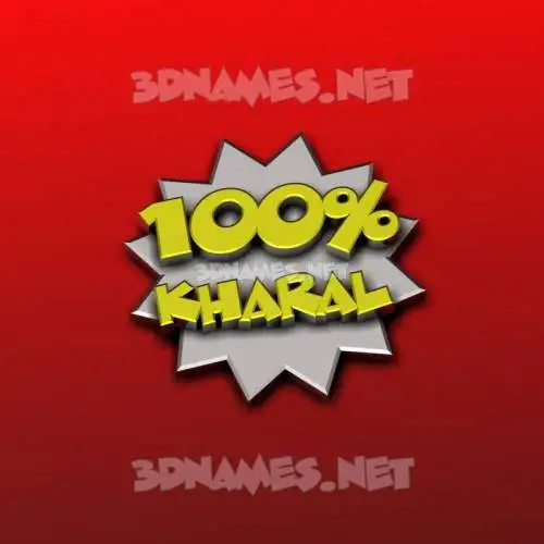 kharal in 100 Percent style - 3D name wallpaper kharal in 100 Percent style - 3D name wallpaper