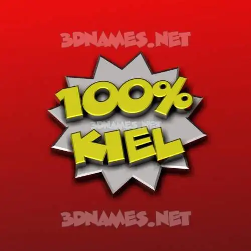 kiel in 100 Percent style - 3D name wallpaper