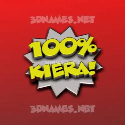 kiera in 100 Percent style - 3D name wallpaper