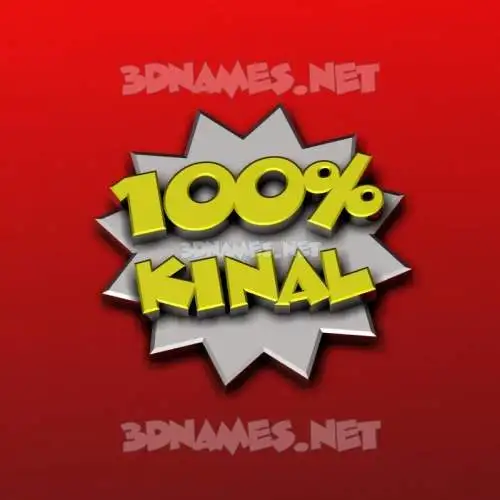 kinal in 100 Percent style - 3D name wallpaper kinal in 100 Percent style - 3D name wallpaper