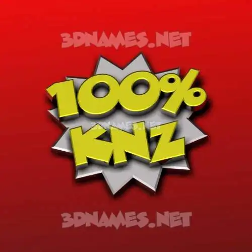 knz in 100 Percent style - 3D name wallpaper knz in 100 Percent style - 3D name wallpaper