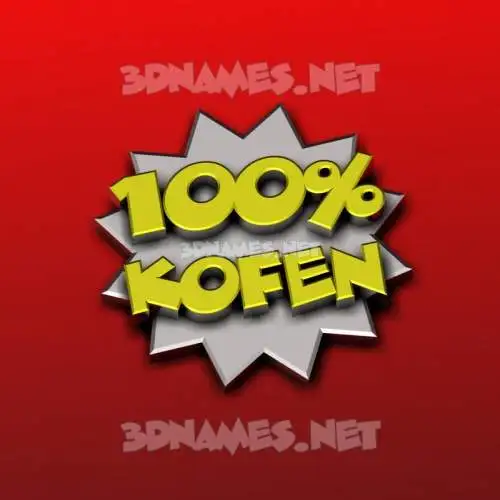 kofen in 100 Percent style - 3D name wallpaper