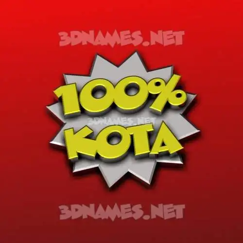 kota in 100 Percent style - 3D name wallpaper kota in 100 Percent style - 3D name wallpaper