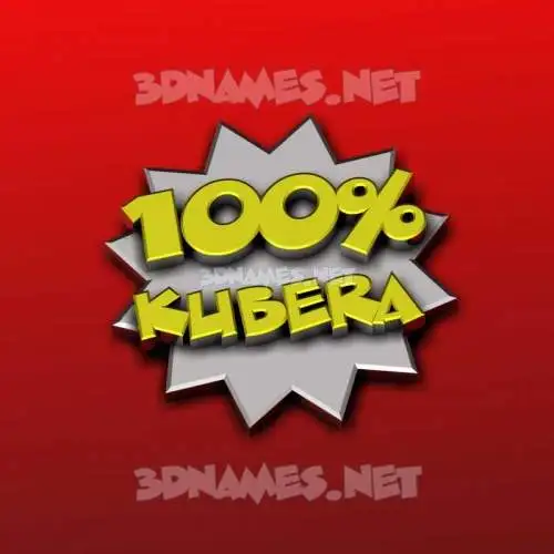 kubera in 100 Percent style - 3D name wallpaper