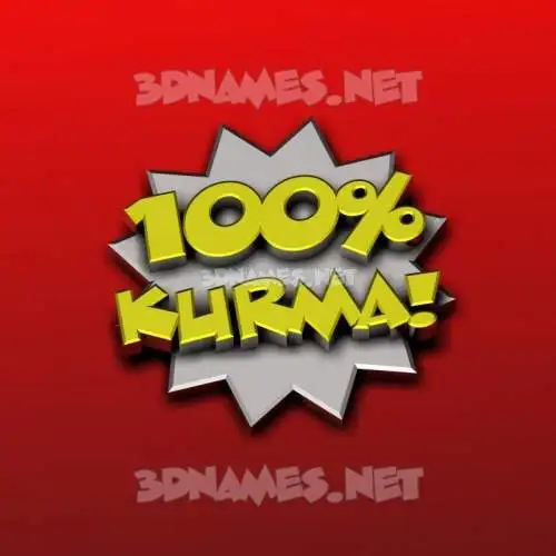 kurma in 100 Percent style - 3D name wallpaper