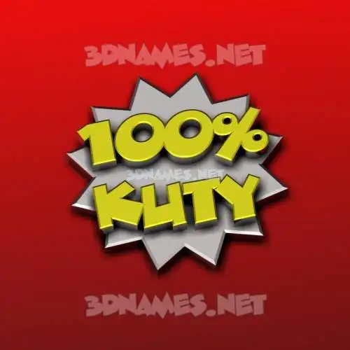 kuty in 100 Percent style - 3D name wallpaper kuty in 100 Percent style - 3D name wallpaper
