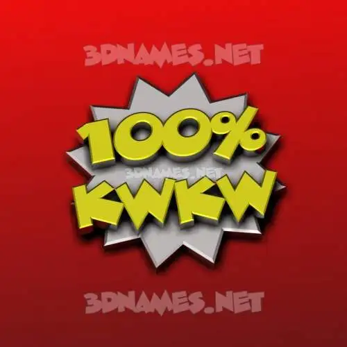 kwkw in 100 Percent style - 3D name wallpaper kwkw in 100 Percent style - 3D name wallpaper