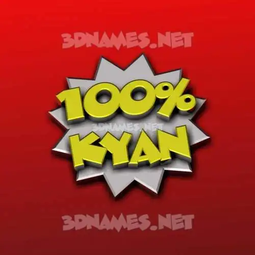 kyan in 100 Percent style - 3D name wallpaper kyan in 100 Percent style - 3D name wallpaper