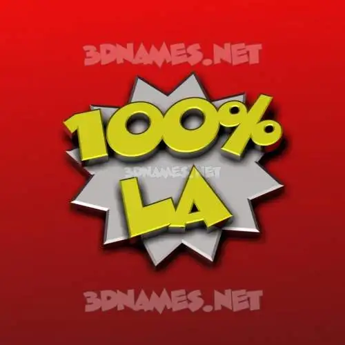 la in 100 Percent style - 3D name wallpaper la in 100 Percent style - 3D name wallpaper
