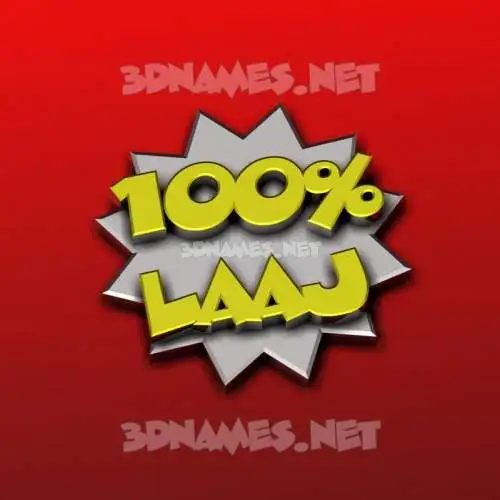 laaj in 100 Percent style - 3D name wallpaper laaj in 100 Percent style - 3D name wallpaper