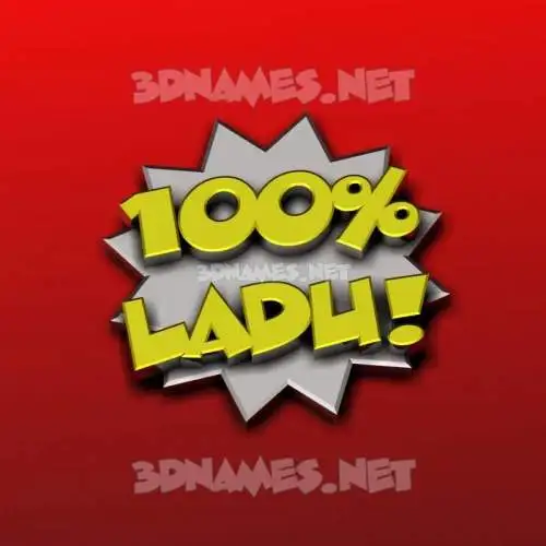 ladu in 100 Percent style - 3D name wallpaper