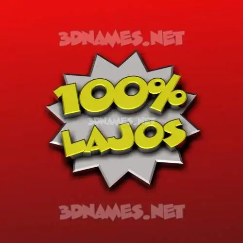lajos in 100 Percent style - 3D name wallpaper