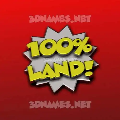 land in 100 Percent style - 3D name wallpaper land in 100 Percent style - 3D name wallpaper
