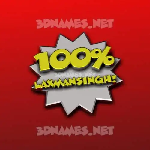 laxmansingh in 100 Percent style - 3D name wallpaper