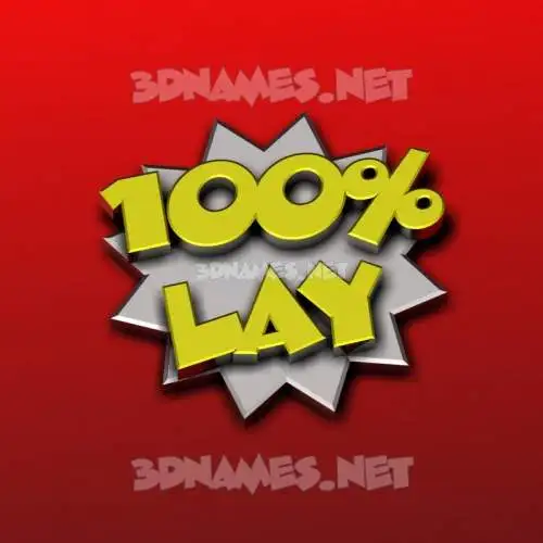 lay in 100 Percent style - 3D name wallpaper lay in 100 Percent style - 3D name wallpaper