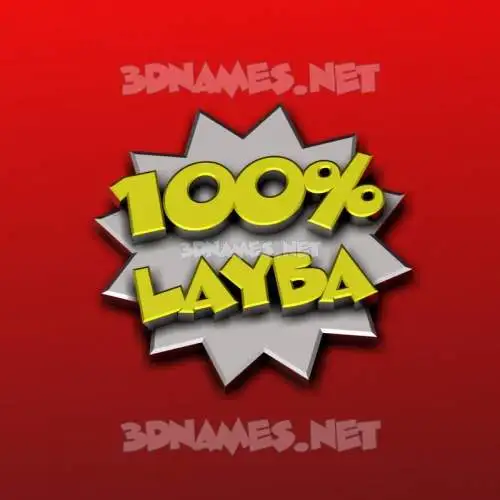 layba in 100 Percent style - 3D name wallpaper