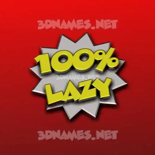 lazy in 100 Percent style - 3D name wallpaper lazy in 100 Percent style - 3D name wallpaper