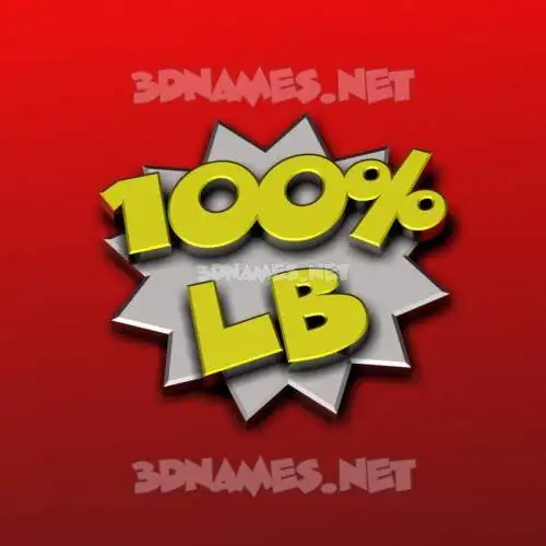 lb in 100 Percent style - 3D name wallpaper lb in 100 Percent style - 3D name wallpaper
