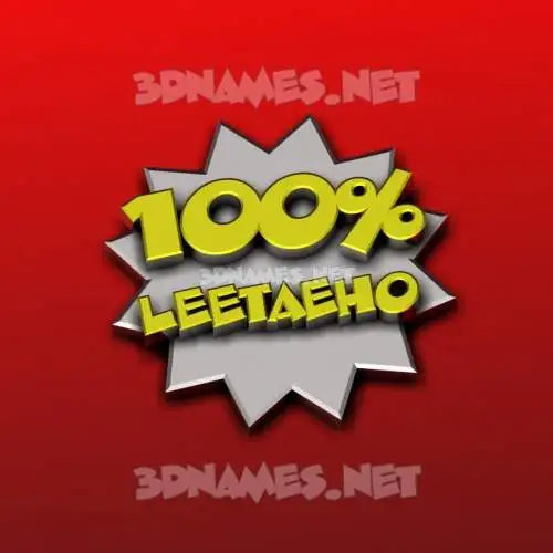 leetaeho in 100 Percent style - 3D name wallpaper