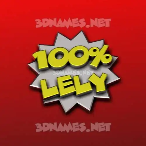 lely in 100 Percent style - 3D name wallpaper