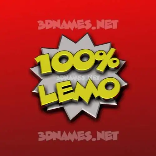 lemo in 100 Percent style - 3D name wallpaper lemo in 100 Percent style - 3D name wallpaper