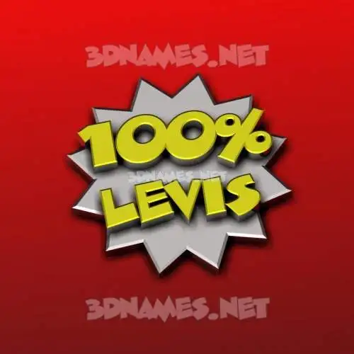 levis in 100 Percent style - 3D name wallpaper levis in 100 Percent style - 3D name wallpaper