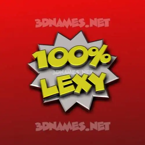 lexy in 100 Percent style - 3D name wallpaper