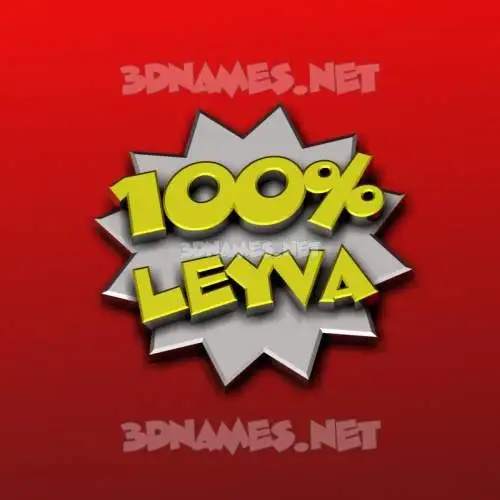 leyva in 100 Percent style - 3D name wallpaper