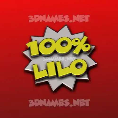 lilo in 100 Percent style - 3D name wallpaper lilo in 100 Percent style - 3D name wallpaper