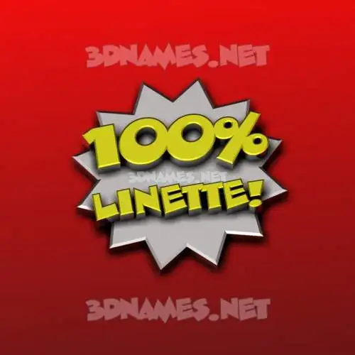 linette in 100 Percent style - 3D name wallpaper