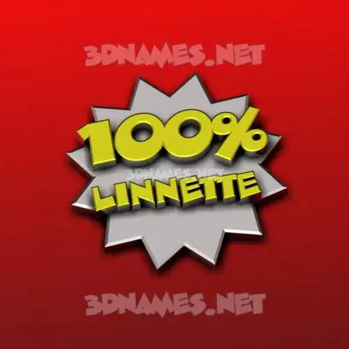 linnette in 100 Percent style - 3D name wallpaper