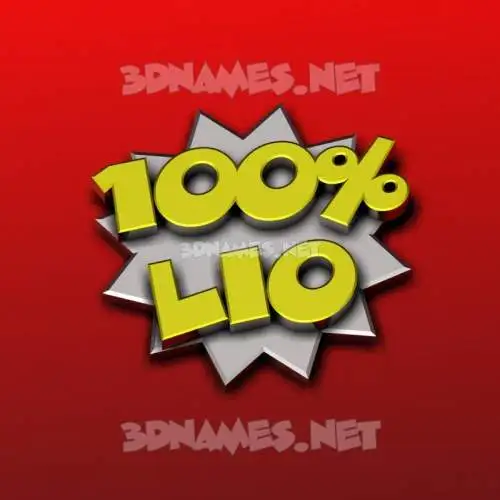 lio in 100 Percent style - 3D name wallpaper lio in 100 Percent style - 3D name wallpaper