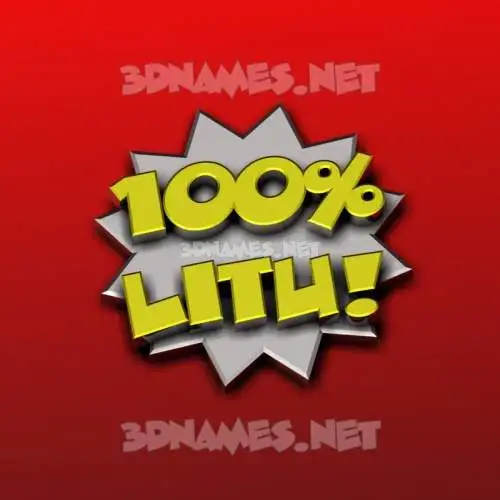 litu in 100 Percent style - 3D name wallpaper litu in 100 Percent style - 3D name wallpaper
