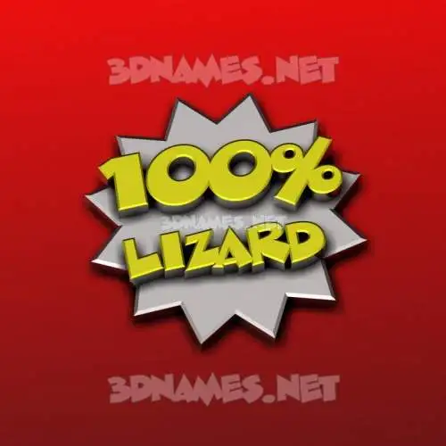 lizard in 100 Percent style - 3D name wallpaper lizard in 100 Percent style - 3D name wallpaper