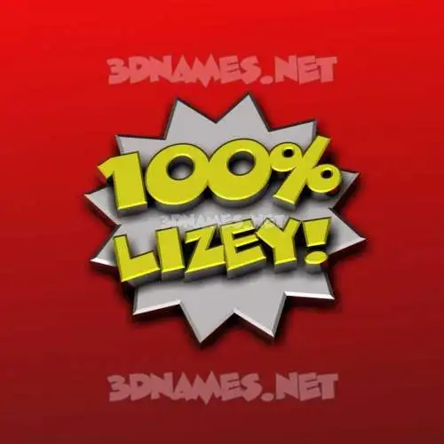 lizey in 100 Percent style - 3D name wallpaper lizey in 100 Percent style - 3D name wallpaper
