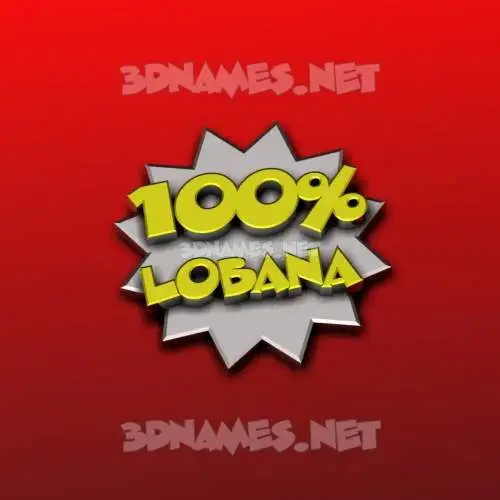 lobana in 100 Percent style - 3D name wallpaper lobana in 100 Percent style - 3D name wallpaper