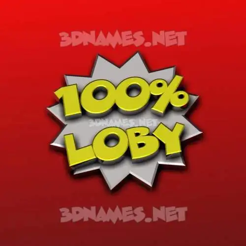 loby in 100 Percent style - 3D name wallpaper loby in 100 Percent style - 3D name wallpaper