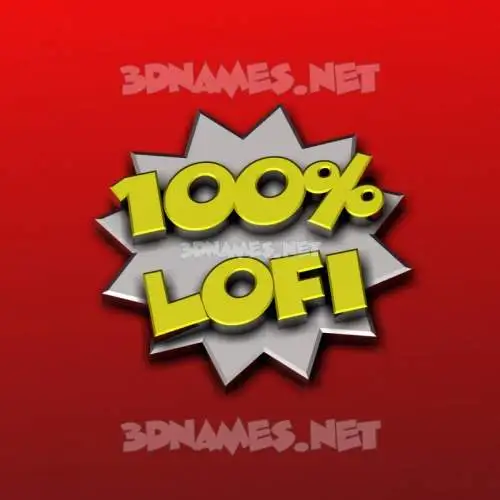 lofi in 100 Percent style - 3D name wallpaper lofi in 100 Percent style - 3D name wallpaper