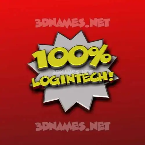 logintech in 100 Percent style - 3D name wallpaper
