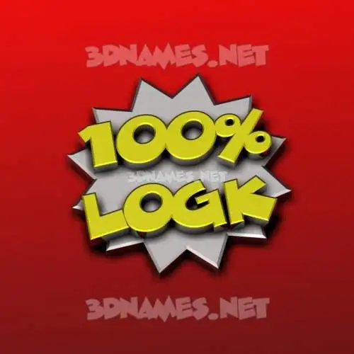 logk in 100 Percent style - 3D name wallpaper