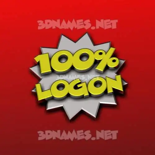 logon in 100 Percent style - 3D name wallpaper logon in 100 Percent style - 3D name wallpaper