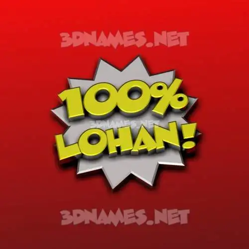 lohan in 100 Percent style - 3D name wallpaper lohan in 100 Percent style - 3D name wallpaper