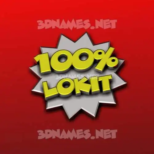 lokit in 100 Percent style - 3D name wallpaper lokit in 100 Percent style - 3D name wallpaper